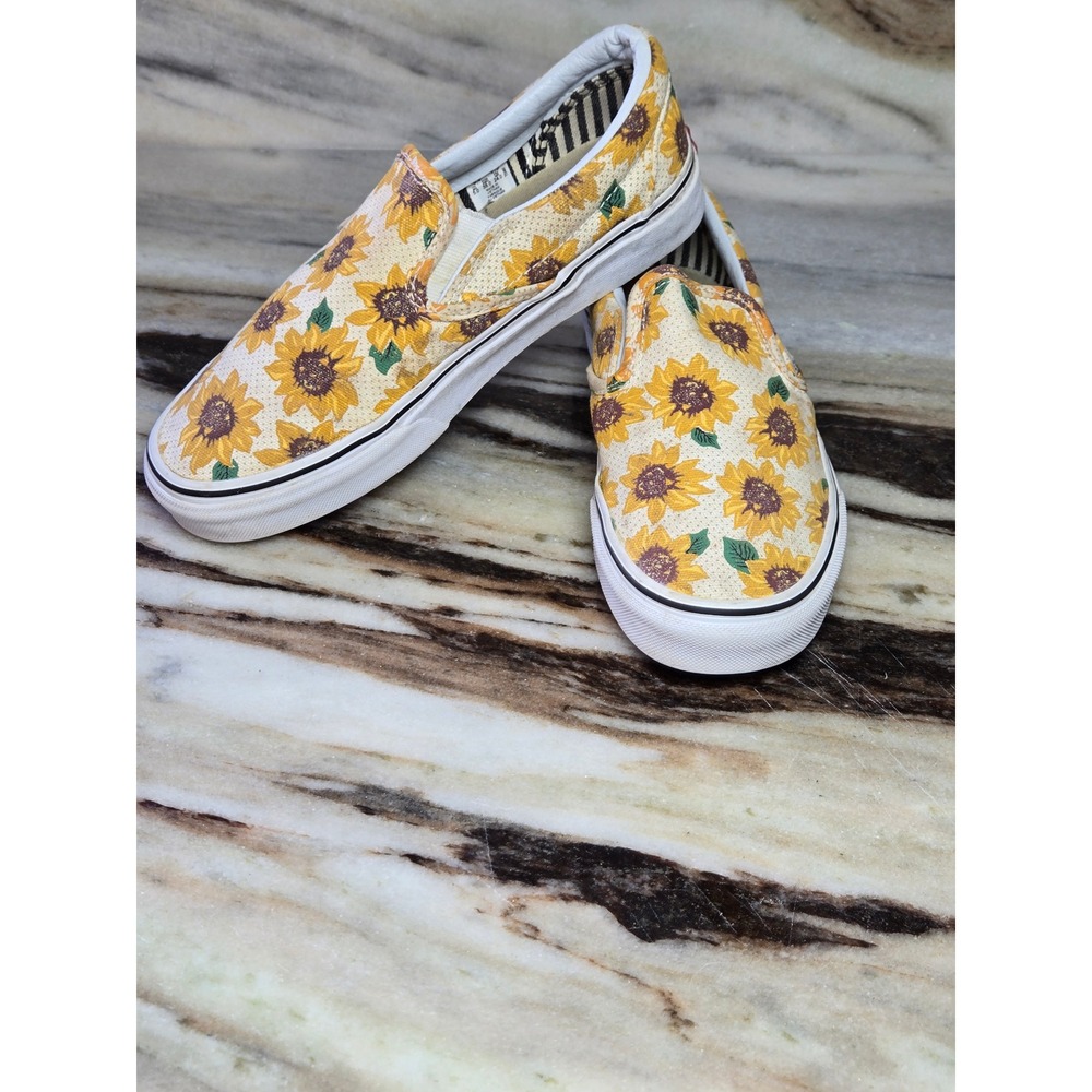 Vans Classic Slip-On Sunflower Canvas Shoes Limited original collection‎ 7.5